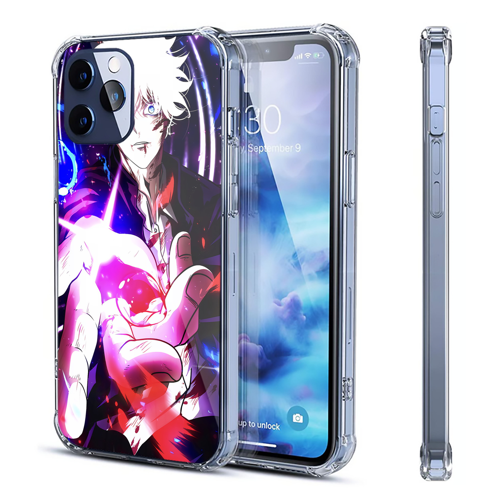 （画像用） 呪術廻戦 Jujutsu Kaisen 【iPhone 12シリーズ対応】透明スマホケース（クリアソフトケース）
